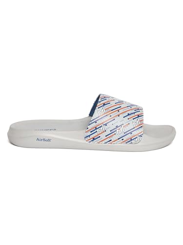 Image of CHUPPS X Mi Surge White & Navy Drift Orthopedic Slippers | Soft Footpharma Footbed | Breathable Ventilation Holes | Lightweight Flip Flops | Anti-Skid Chappals for Everyday For Mens