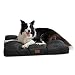 Bedsure Cama Perro Impermeable Grande - 91x68x10 cm Colchón Perro Lavable, Cojín Perro Antipelo y Suave, Negro, L