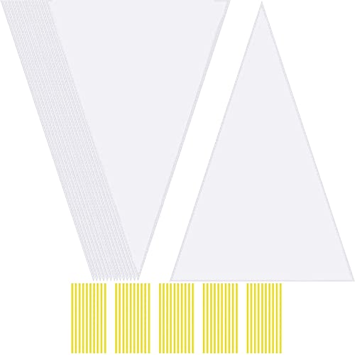 100 pièces Sachet Bonbon Transparent Sacs Cellophane Cône Friandises avec Ruban d'or pour le cadeau bonbons fête mariage Noël Cover