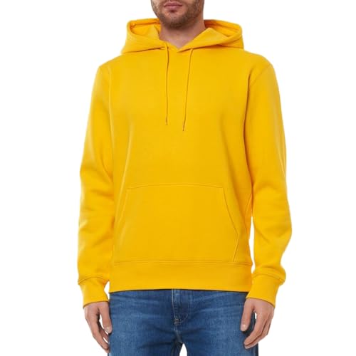 Solid Men's Hoodies Midweight Athletic Sweatshirt Fleece Lined Plain Long Sleeve Kangaroo Pockets Unisex M to 3XL2
