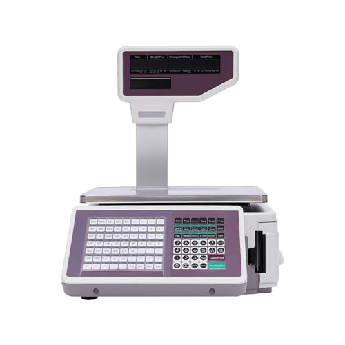 Báscula digital con impresora y cálculo de precio 66 lb miniatura 1
