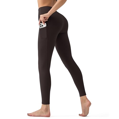 Image of YUDSUD High Waisted Leggings for Women with Pockets - Tummy Control Capris Yoga Pants for Workout Running Athletic Cycling