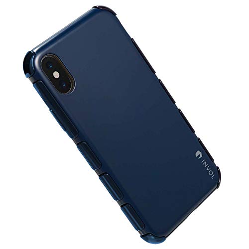 カンピーノ campino iPhone XS iPhone X ケース 耐衝撃 Qi ワイヤレス充電対応 ネイビー