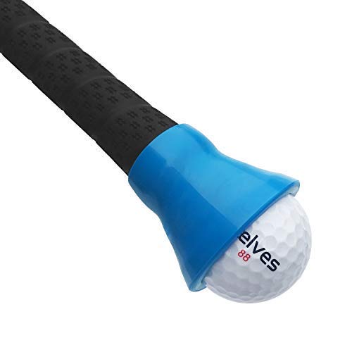 ELVESGolf Ball Pick-up Suction Cup Sticks on Putter，Putter Ball Pick up,Golf Ball Retriever for Putter Grips,Golf Ball Grabber Suction Cup Pick Up Back Saver Put On Putter Grip-Rubber