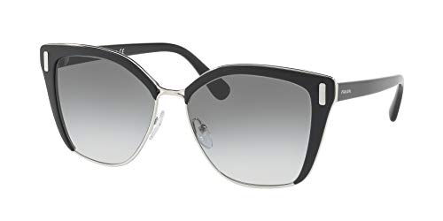 Preisvergleich Produktbild Prada Damen 0Pr56Ts 1Ab0A7 57 Sonnenbrille, Schwarz (Black / Silver / Greygradient)