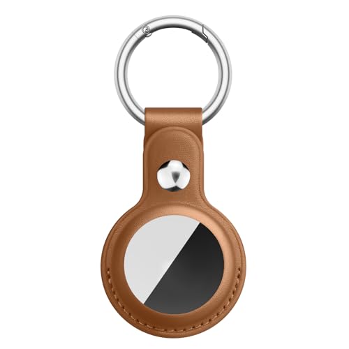 Meliya Custodia AirTag Portachiavi per Apple Airtag, Pelle Custodia per Airtag Apple con Portachiavi, Pelle Cover...