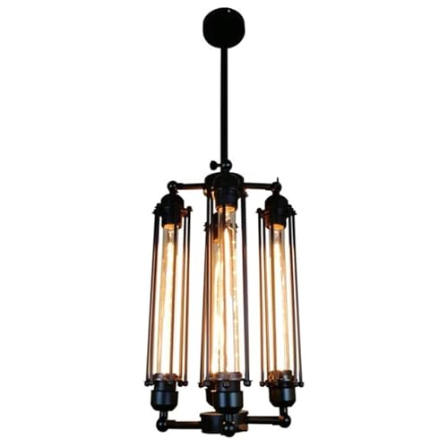 Lustre industriel rétro vintage avec suspension fer pour décoration chambre et bar