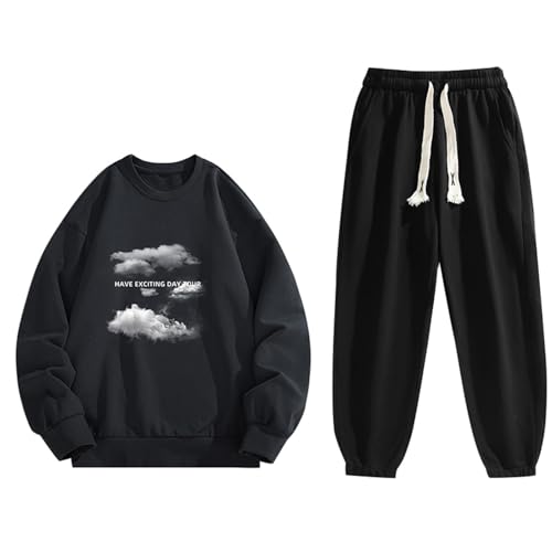 Survêtement homme avec veste chemise blanche et pantalon large de jogging pour l'hiver