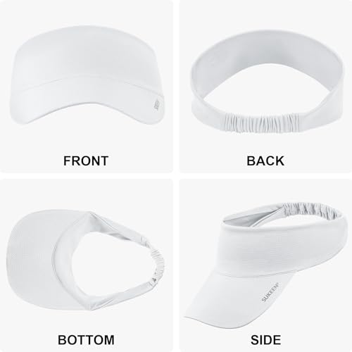 Image of Sukeen Cooling Stretchy Visor Free Size Cool Hat with UV Protection Brim Peak Vizor for Golf,Tennis,Cycling,Running