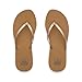 Reef Bliss Nights Womens Flip Flop, Super Lightweight and Soft Footbed, Thin Strap Beach Sandal, Tan/Champagne, 8