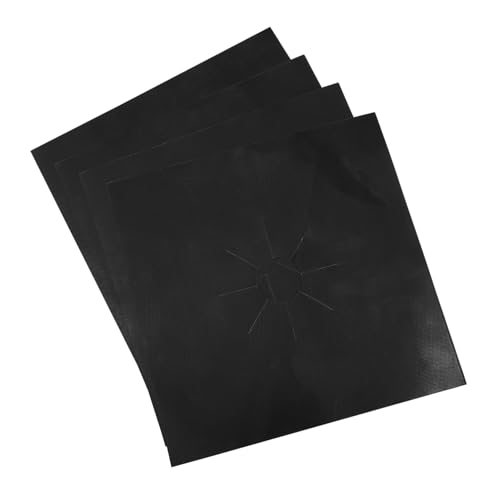 Toyvian 4 piezas para Quemadores de Gas Resistente al Calor Cubierta Antiadherente para Estufa de Cocina Tapete Reutilizable para Placa Gas Fácil Limpieza y Alta Durabilidad