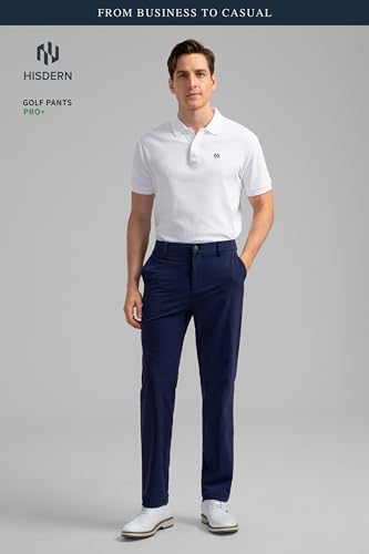 HISDERN Mens Golf Rain Pants Navy