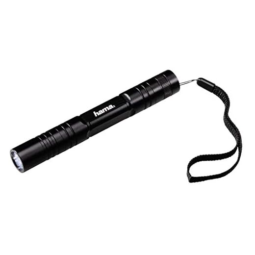 Hama LED-Taschenlampe, ausdauernd (Stoßfeste Lampe für Outdoor, stromsparende und extrem helle Camping-Leuchte, 100 Lumen) schwarz