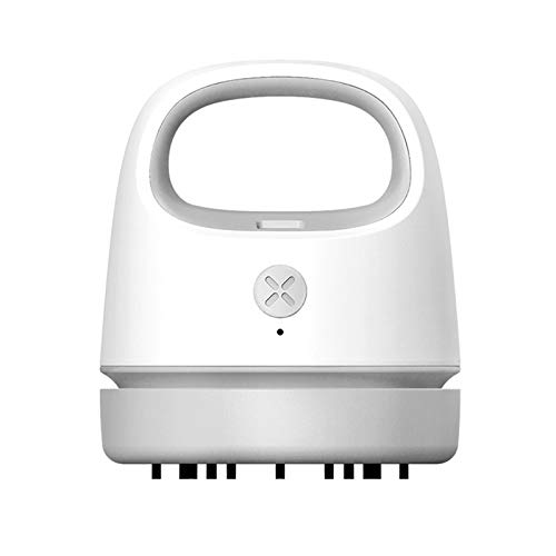 Desktop Vacuum Cleaner with Clean Brush Nozzle,USB Charging, No Dead Angle Cleaning, Best for Cleaning Dust,Crumbs,Keyboard, Eraser Residue,Gray
