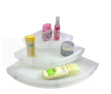 SBD Amar Unbreakable ABS Plastic Corner Set (Shiny White; 10 x 9 x7-inch)