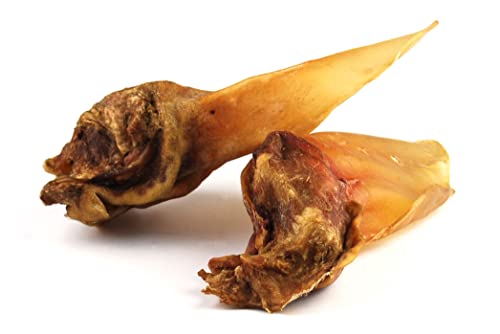 DIBO Rinderohren mit Muschel, 5er-Beutel, der kleine Naturkau-Snack oder Leckerli für Zwischendurch, Hundefutter, Qualitätskauartikel ohne Chemie