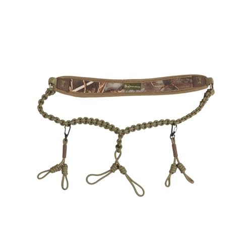 Banded Neoprene Game Call Lanyard | Game Bird Call Neck Carrier with 6 Adjustable Loops, Fleece Backed Strap | Waterfowl Hunting Duck Call Harness | Holds up to 3 Game Calls - MAX7