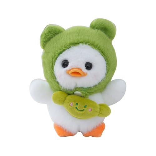 2ピース アヒルぬいぐるみ アヒル型 かわいいチャーム アヒル装飾素材 アタッチ バッグペンダント 装飾品 オーナメント, 白, 14cm