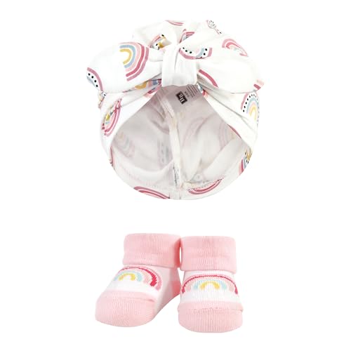 Hudson Baby baby-girls Turban and Socks Set4