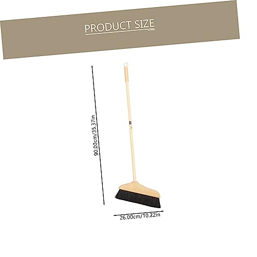 DECORNIJIA Holzbesen mit Pferdehaarborsten Ergonomischer Langer Griff Antistatisch und Strapazierfähig Vielseitig für Böden Teppiche Bad und Außenbereich Haushaltsbesen für Effektives – Bild 3
