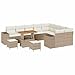 Set Divano da Giardino 12 pcs Beige, Crema 90 x 55 x 71 cm immagine