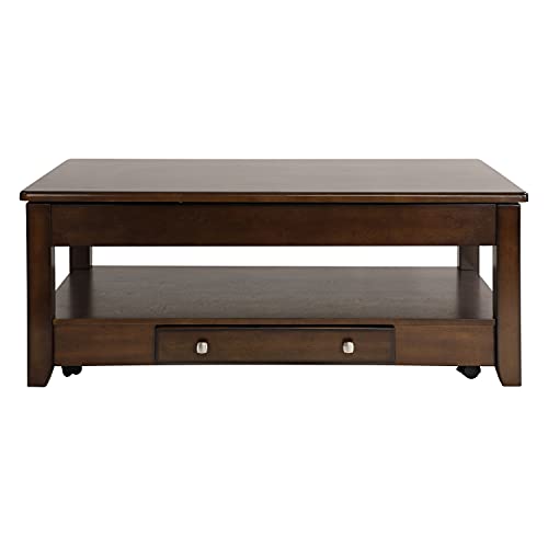Lexicon Berland Wood Lift Top Cocktail Table, 48" X 18", Dark Cherry #TOP1