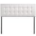 Modway Lily Tufted Faux Leather Upholstered King Headboard in White