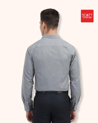 Scott International Men's Formal Shirt Gray Grey - Image 4