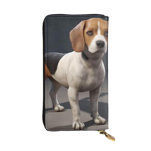 Portefeuille en cuir Beagle HYTTER pour femme noir avec fermeture éclair