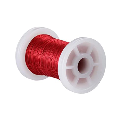 Image of BNTECHGO 36 AWG Magnet Wire 2 oz Red Enameled Copper Wire 0.0049 inch(0.12mm)
