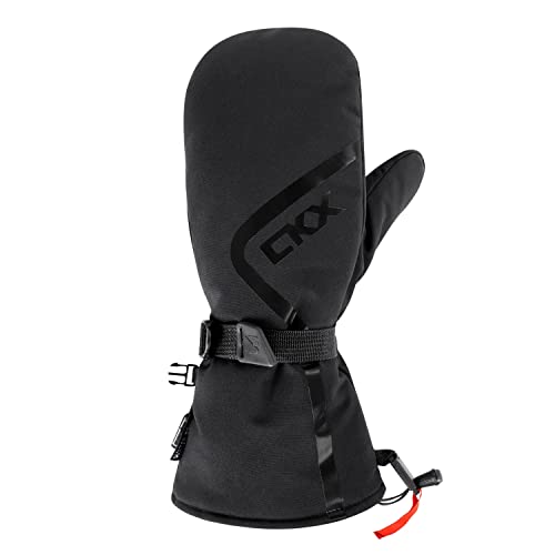 ORISH Black Winter Fingerless Gloves Knitted Convertible Touchscreen Fleece Mittens for Men (Dark Blue-Mitten)