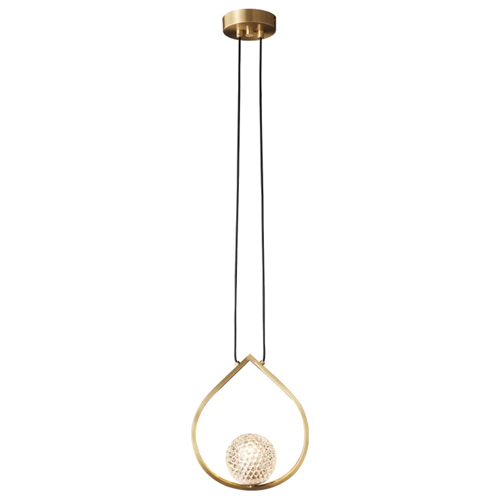 Lámpara colgante de latón premium y vidrio artesanal G9 para interiores modernos y elegantes