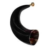TOYANDONA Viking Horn aus Natürlichem Ochsenhorn Handgefertigt Lautstarkes Piratenhorn für Cosplay Halloween Piraten Party Zubehör Leicht und Tragbar für Outdoor Feiern Lang