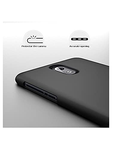Image of Mobile Back Cover Case for Nokia 3 (Silicone Case|CameraProtection|Black SC1510)