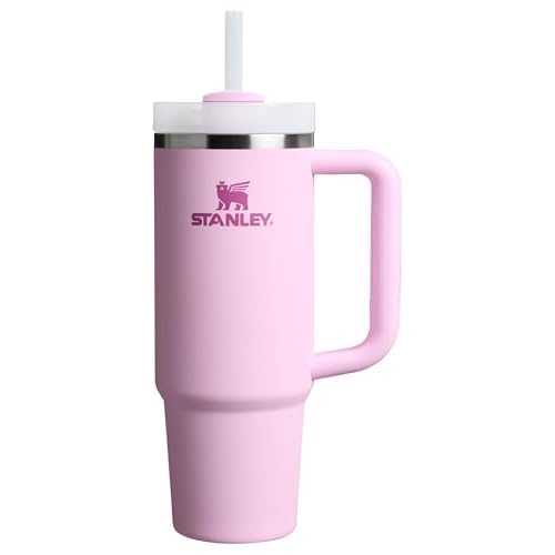 Stanley Quencher H2.0 Tumbler with Handle and Straw 30 oz | Flowstate 3-Position Lid | Cup Holder Compatible for Travel | Insulated Stainless Steel Cup | BPA-Free | Cherry Blossom