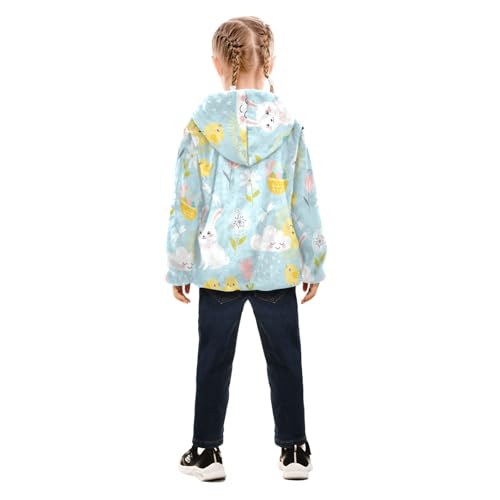 OTVEE Easter Bunny Chicks Kids Hoodie Jacket Fall Spring Full Zip Warm Outwear Coat4