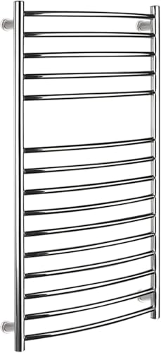Chauffe-serviettes mural compact en acier inoxydable pour salle de bain
