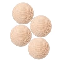 ibasenice 4pcs Wooden Bocce Balls Set 4.5cm Solid Beech Wood Bocce for Boys and Girls Outdoor Garden Lawn Sports Leisure