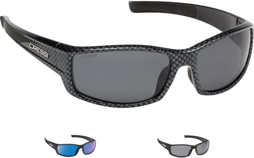 Cressi Hunter Sunglasses Gafas de Sol Deportivo, Adultos Unisex, Carbono/Lentes Ahumadas, Talla única