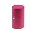 MINGZE Velours Trois Couches cylindriques Bijoux boîte, Portable Déroule Pliable Affichage Boîte à Bijoux, Collier Boucles D'Oreilles Bague étui de Rangement Cadeau D'anniversaire (Rose rouge)