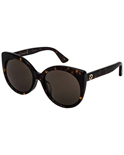 Gucci Urban GG0325SA Sunglasses 002 Havana / Brown Lens 57 mm