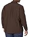 Red Kap Men's Industrial Work Shirt, Regular Fit, Long Sleeve, Chocolate Brown, Large