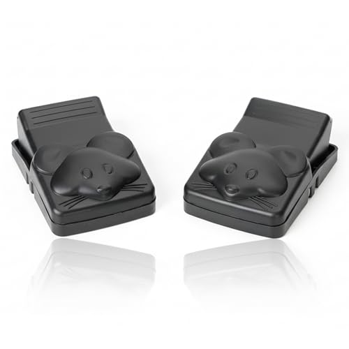 Trappola per Topi Ratti Roditori (2 pezzi), Meccanismo a Scatto Potente, uso Interno ed Esterno, Trappole Lavabili e Riutilizzabili, Efficienti e Pronte all'uso.