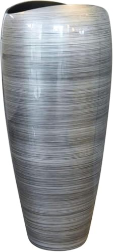 VIVANNO Pflanzkübel Pflanzgefäß Bodenvase exklusiv Deluxe Silber...