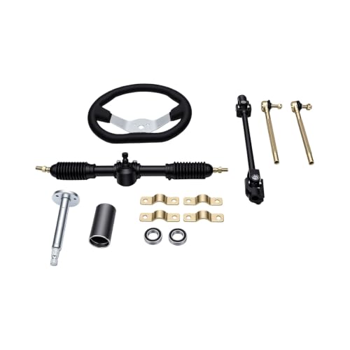 Eje de dirección de 380 mm y kit de ruedas de 270 mm para karts