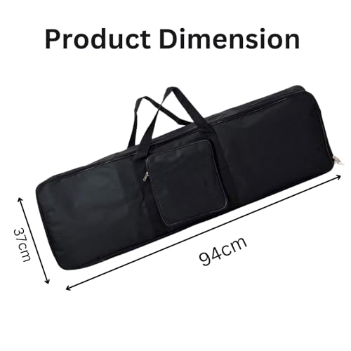 Image of MOCKING BIRD 61 Keys Padded Keyboard Bag -Compatible with Yamaha PSR-F52, F51, E263 & Casio CTK 2550, CTK 3500, CT-S200, CT-S300 - 38-Inch Waterproof Piano Cover with Extra Pocket