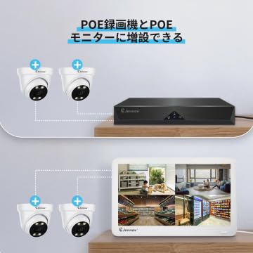 Amazon.co.jp: 【4K顔検知・130°視野角】JENNOV 防犯カメラ POE