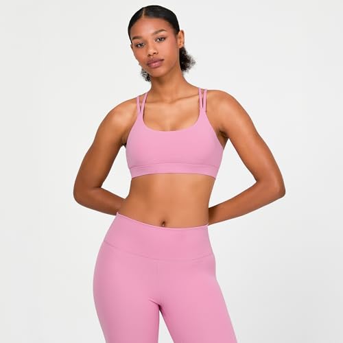 Image of YITTY Active Women's Ultraluxe Strappy Medium Impact Bra, Athleisure, 4-Way-Stretch