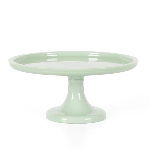 Martha Stewart Highbrook 10-Inch Jadeite Cake Stand with Glass Dome – Vintage-Style Pedestal Dessert Plate for Cakes and Pastries, Decorative Covered Serving Platter - Image 5