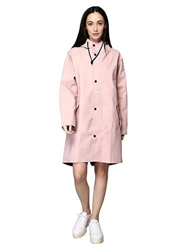 Image of THE CLOWNFISH Raincoats /Longcoat for Women Rain Coat for Women Raincoat for Ladies Waterproof Reversible PVC Double Layer. Tiara Series.